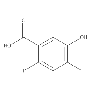 5-Hydroxy-2,4-diiodobenzoic acid结构式