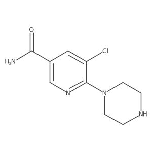 5-Chloro-6-(piperazin-1-yl)nicotinamide Structure