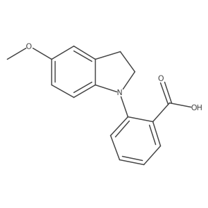 2-(2,3-Dihydro-5-methoxy-1H-indol-1-yl)benzoic acid Structure
