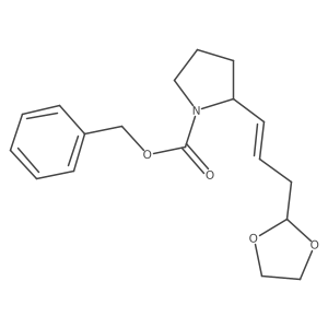 Benzyl 2-[3-(1,3-dioxolan-2-yl)-1-propenyl]pyrrolidine-1-carboxylate结构式