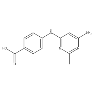 4-((6-Amino-2-methylpyrimidin-4-yl)amino)benzoic acid Structure