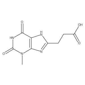 3-(3-methyl-2,6-dioxo-2,3,6,7-tetrahydro-1H-purin-8-yl)propanoic acid Structure