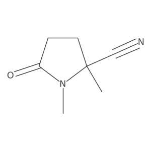 1,2-Dimethyl-5-oxopyrrolidine-2-carbonitrile结构式