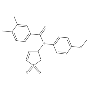 N-(1,1-dioxido-2,3-dihydrothiophen-3-yl)-N-(4-methoxyphenyl)-3,4-dimethylbenzamide结构式