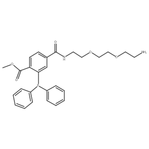 Methyl 4-((2-(2-(2-aminoethoxy)ethoxy)ethyl)carbamoyl)-2-(diphenylphosphanyl)benzoate Structure