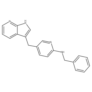 benzyl-[5-(1H-pyrrolo[2,3-b]pyridin-3-ylmethyl)-pyridin-2-yl]-amine结构式