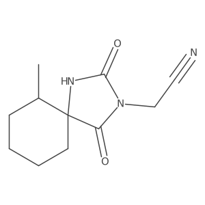 2-{6-Methyl-2,4-dioxo-1,3-diazaspiro[4.5]decan-3-yl}acetonitrile Structure