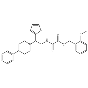 N1-(2-(furan-2-yl)-2-(4-phenylpiperazin-1-yl)ethyl)-N2-(2-methoxybenzyl)oxalamide结构式