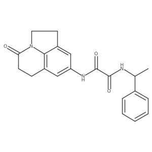 N1-(4-oxo-2,4,5,6-tetrahydro-1H-pyrrolo[3,2,1-ij]quinolin-8-yl)-N2-(1-phenylethyl)oxalamide结构式