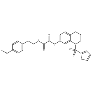 N1-(4-methoxyphenethyl)-N2-(1-(thiophen-2-ylsulfonyl)-1,2,3,4-tetrahydroquinolin-7-yl)oxalamide Structure