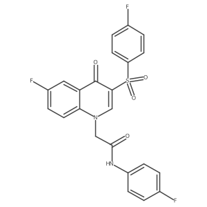 2-(6-fluoro-3-((4-fluorophenyl)sulfonyl)-4-oxoquinolin-1(4H)-yl)-N-(4-fluorophenyl)acetamide结构式
