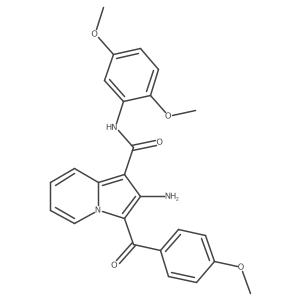 2-amino-N-(2,5-dimethoxyphenyl)-3-(4-methoxybenzoyl)indolizine-1-carboxamide结构式