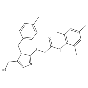 2-{[5-(Hydroxymethyl)-1-[(4-methylphenyl)methyl]-1H-imidazol-2-YL]sulfanyl}-N-(2,4,6-trimethylphenyl)acetamide结构式
