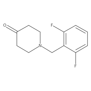 1-[(2,6-Difluorophenyl)methyl]-4-piperidinone结构式