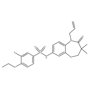 N-(5-allyl-3,3-dimethyl-4-oxo-2,3,4,5-tetrahydrobenzo[b][1,4]oxazepin-8-yl)-4-ethoxy-3-fluorobenzenesulfonamide Structure
