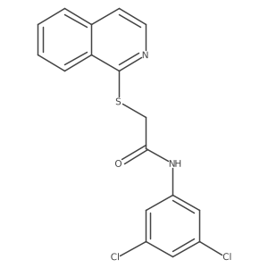 N-(3,5-dichlorophenyl)-2-(isoquinolin-1-ylsulfanyl)acetamide结构式