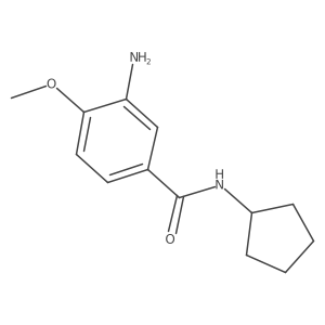3-amino-N-cyclopentyl-4-methoxybenzamide结构式