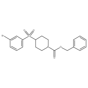 4-(3-Bromo-benzenesulfonyl)-piperidine-1-carboxylic acid benzyl ester结构式