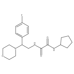 N1-cyclopentyl-N2-(2-(4-fluorophenyl)-2-morpholinoethyl)oxalamide结构式