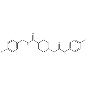 N-(4-fluorobenzyl)-1-(2-((4-fluorophenyl)amino)-2-oxoethyl)piperidine-4-carboxamide Structure