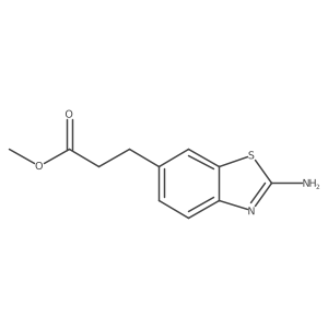 Methyl 3-(2-amino-1,3-benzothiazol-6-yl)propanoate结构式