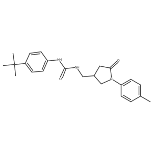 1-(4-Tert-butylphenyl)-3-{[1-(4-methylphenyl)-5-oxopyrrolidin-3-yl]methyl}urea结构式
