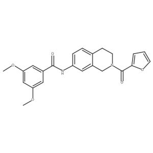 N-(2-(furan-2-carbonyl)-1,2,3,4-tetrahydroisoquinolin-7-yl)-3,5-dimethoxybenzamide Structure