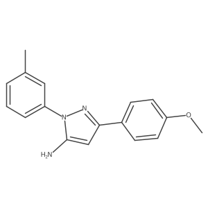 3-(4-methoxyphenyl)-1-(3-methylphenyl)-1H-pyrazol-5-amine Structure