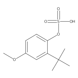 3-tert-Butyl-4-hydroxyanisole sulfate结构式
