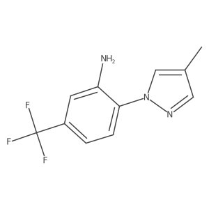 2-(4-Methyl-1H-pyrazol-1-YL)-5-(trifluoromethyl)aniline结构式