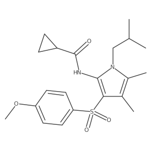 N-{3-[(4-methoxyphenyl)sulfonyl]-4,5-dimethyl-1-(2-methylpropyl)-1H-pyrrol-2-yl}cyclopropanecarboxamide Structure