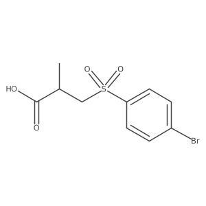 3-[(4-Bromophenyl)sulfonyl]-2-methylpropanoic acid结构式