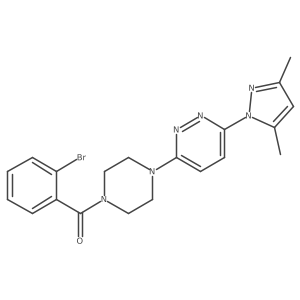 3-[4-(2-bromobenzoyl)piperazin-1-yl]-6-(3,5-dimethyl-1H-pyrazol-1-yl)pyridazine Structure