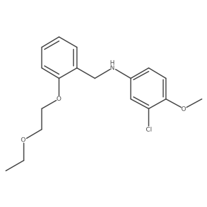 3-Chloro-N-[2-(2-ethoxyethoxy)benzyl]-4-methoxyaniline结构式