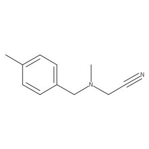 2-[Methyl[(4-methylphenyl)methyl]amino]acetonitrile结构式