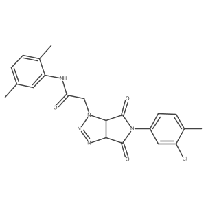 2-(5-(3-chloro-4-methylphenyl)-4,6-dioxo-4,5,6,6a-tetrahydropyrrolo[3,4-d][1,2,3]triazol-1(3aH)-yl)-N-(2,5-dimethylphenyl)acetamide结构式