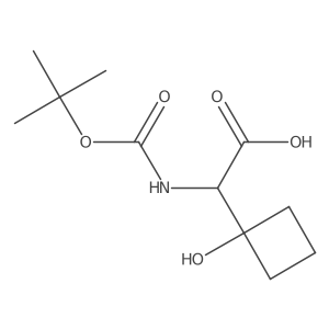 N-(t-Butoxycarbonyl)-alpha-(1-hydroxycyclobutyl)glycine Structure
