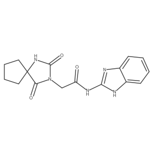 N-(1H-benzimidazol-2-yl)-2-(2,4-dioxo-1,3-diazaspiro[4.4]non-3-yl)acetamide Structure