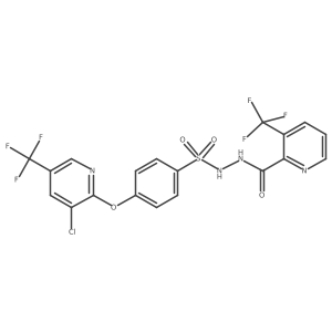 N'-(4-{[3-chloro-5-(trifluoromethyl)pyridin-2-yl]oxy}benzenesulfonyl)-3-(trifluoromethyl)pyridine-2-carbohydrazide Structure