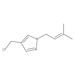 4-(Chloromethyl)-1-(3-methyl-2-buten-1-yl)-1h-pyrazole Structure