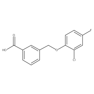 3-[(2-Chloro-4-fluorophenoxy)methyl]benzoic acid结构式