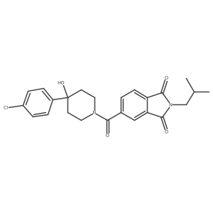 5-{[4-(4-chlorophenyl)-4-hydroxypiperidin-1-yl]carbonyl}-2-(2-methylpropyl)-1H-isoindole-1,3(2H)-dione Structure