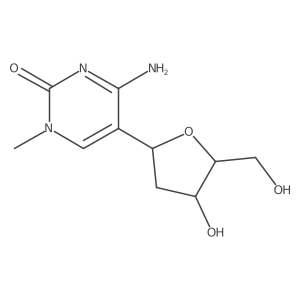 4-Amino-5-(2-deoxy-b-D-ribofuranosyl)-1-methyl-2(1H)-pyrimidinone结构式