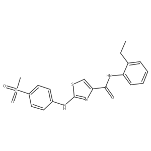 N-(2-ethylphenyl)-2-((4-(methylsulfonyl)phenyl)amino)thiazole-4-carboxamide结构式