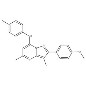 2-(4-methoxyphenyl)-3,5-dimethyl-N-(4-methylphenyl)pyrazolo[1,5-a]pyrimidin-7-amine Structure