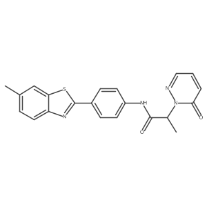 N-(4-(6-methylbenzo[d]thiazol-2-yl)phenyl)-2-(6-oxopyridazin-1(6H)-yl)propanamide Structure