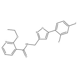 N-((5-(2,4-difluorophenyl)isoxazol-3-yl)methyl)-2-ethoxynicotinamide结构式
