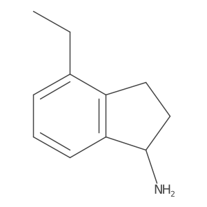 (R)-4-Ethyl-2,3-dihydro-1H-inden-1-amine结构式