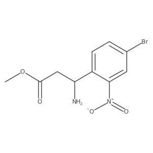 methyl (3S)-3-amino-3-(4-bromo-2-nitrophenyl)propanoate Structure