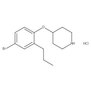 4-(4-Bromo-2-propylphenoxy)piperidine hydrochloride结构式